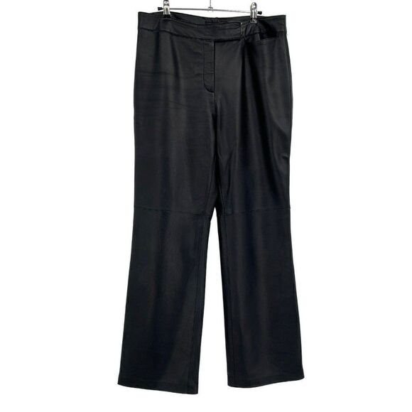 Alfani Pants - Alfani 100%‎ Leather Fully Lined Boot Cut Pants Black Women's Size 12
